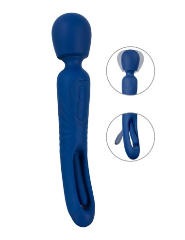 Vibro Wand réversible avec langue vibrante - Sweet Smile